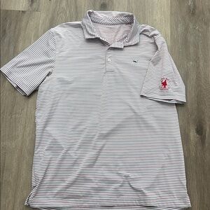 Vineyard Vines Striped Polo Shirt with Logo